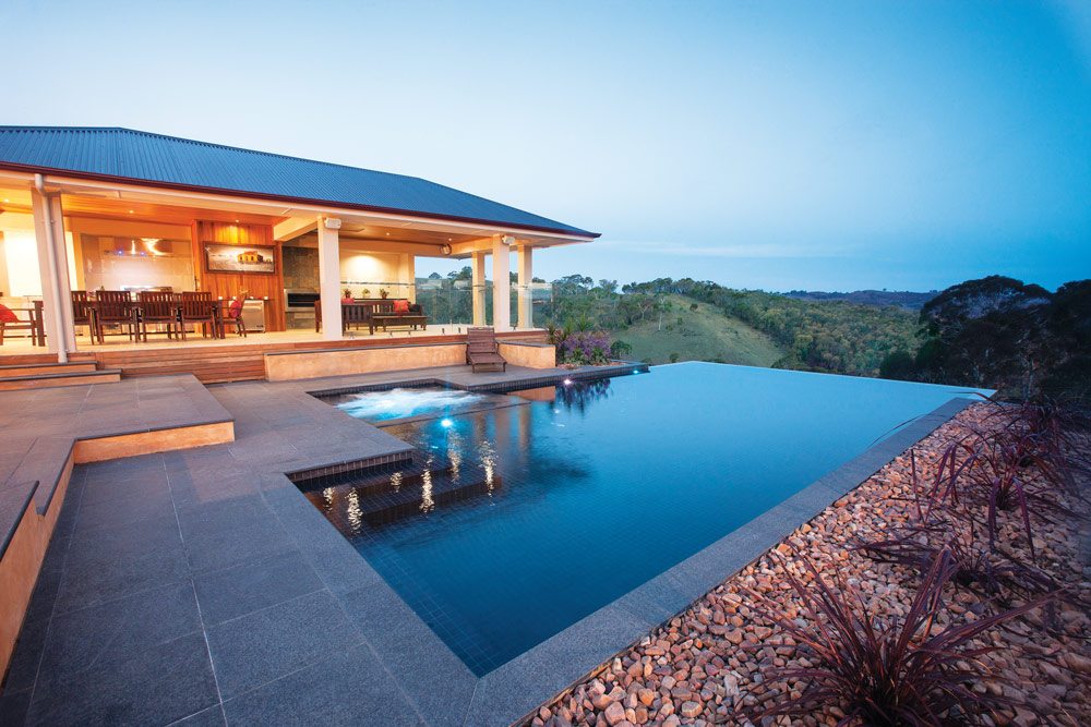 5 Concrete Pool Design Ideas You’ll Love - The infinity pool is the king of concrete pool design ideas, Australian Outdoor Living.