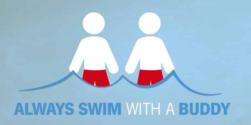 Our 5 Step Guide to Backyard Pool Safety - Bet You Didn't Know It Was So Easy - Always swim with a buddy, Australian Outdoor Living.