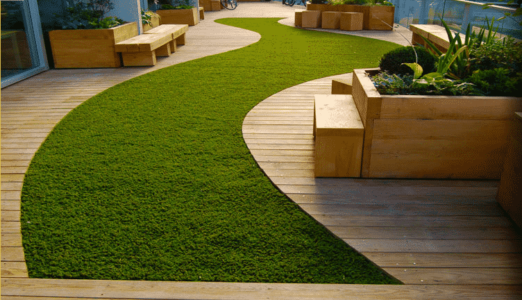 Artificial Grass and Decking: the Perfect Pair - Add size and shape with artificial grass and timber decking, Australian Outdoor Living.