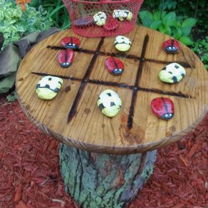 Tic tac toe garden table crafts outdoor living repurposing upcycling