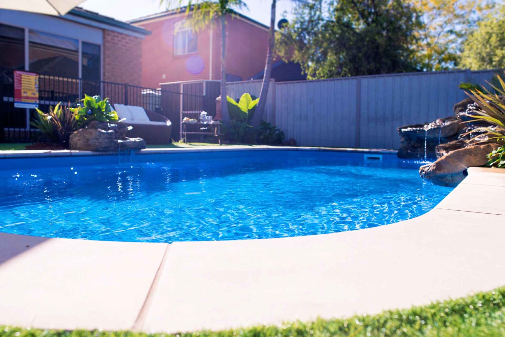 concrete or fibreglass pool