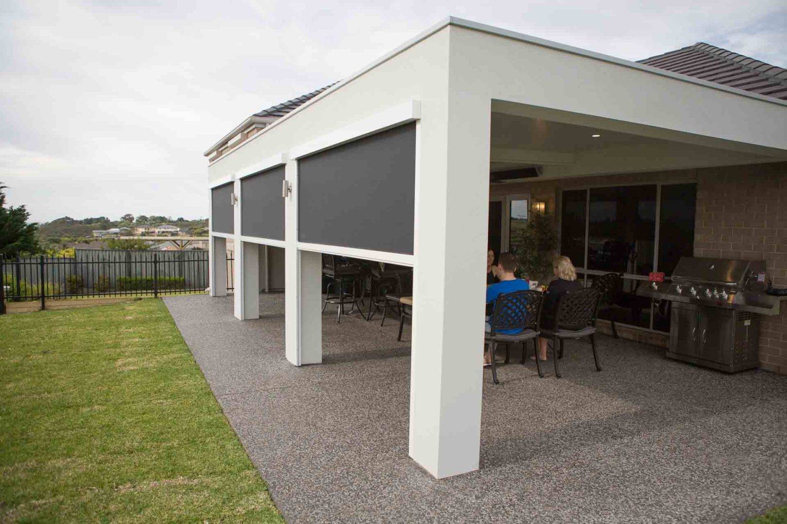 Protect your outdoor furniture with a set of shade blinds - Upholstery and other fabrics, Australian Outdoor Living.