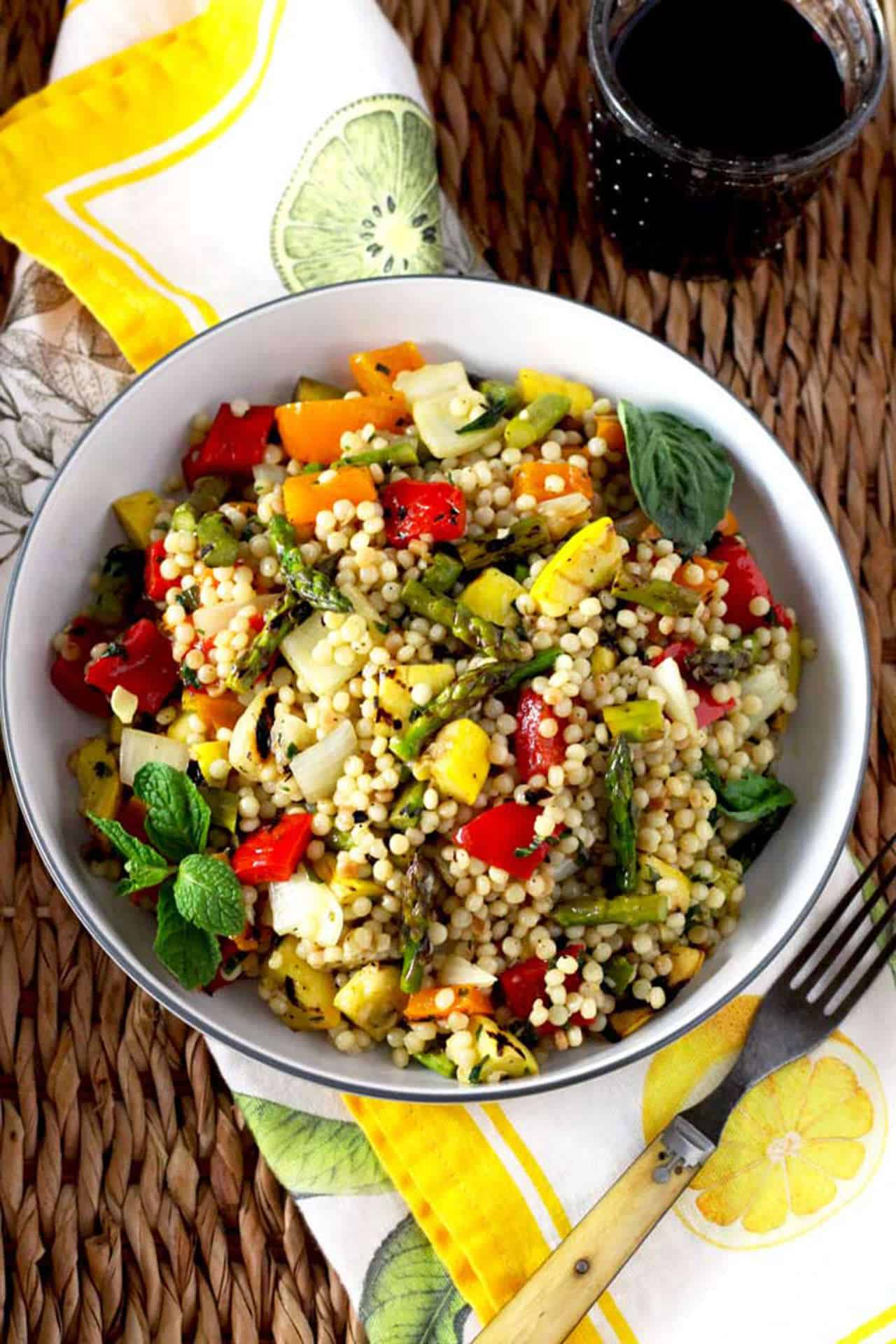 The BBQ is not just for the meat-lovers - Cous cous salad, Australian Outdoor Living.