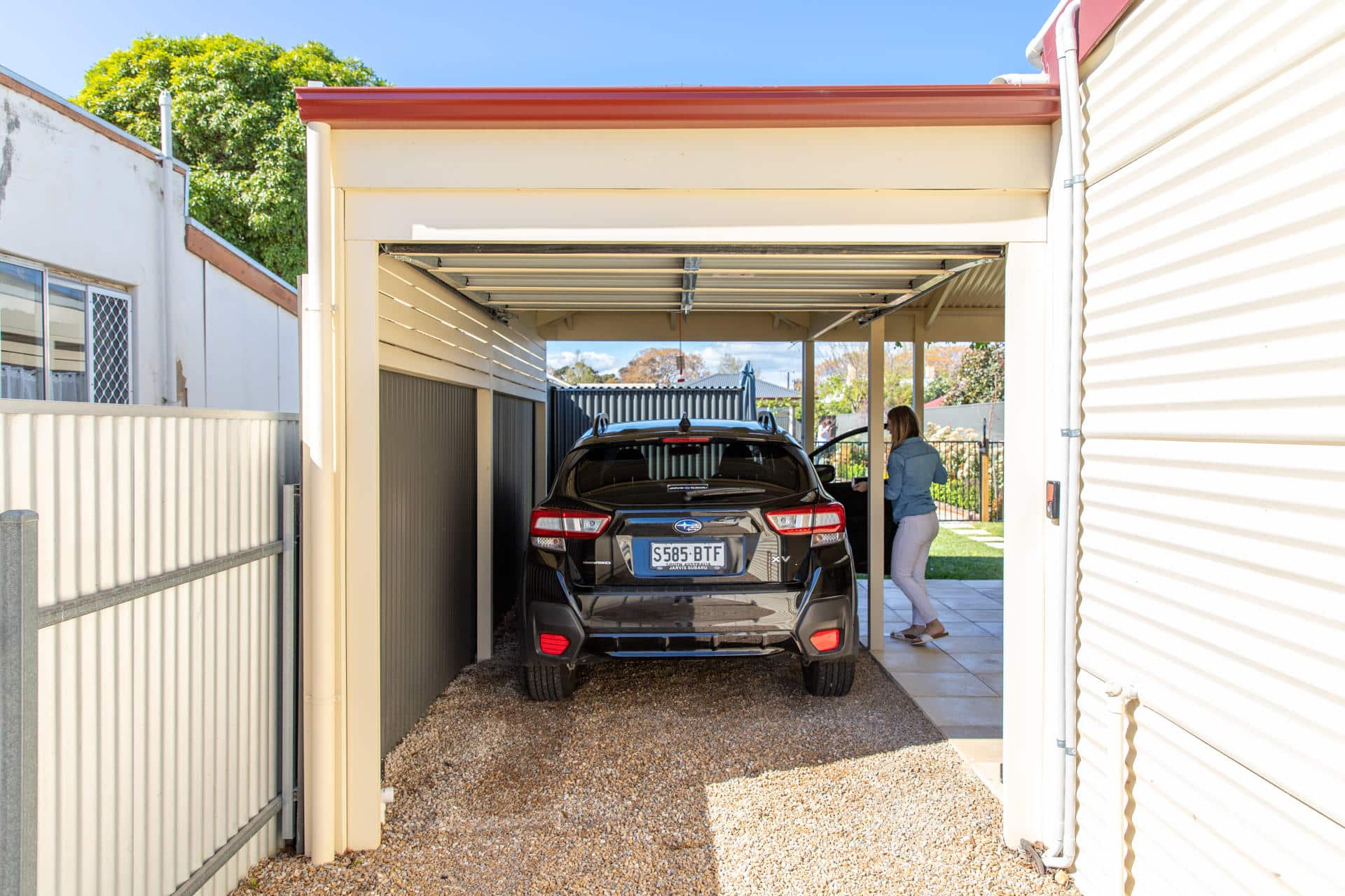 How can a carport help me this summer - A single carport can fit in a small space at the side of your house, Australian Outdoor Living