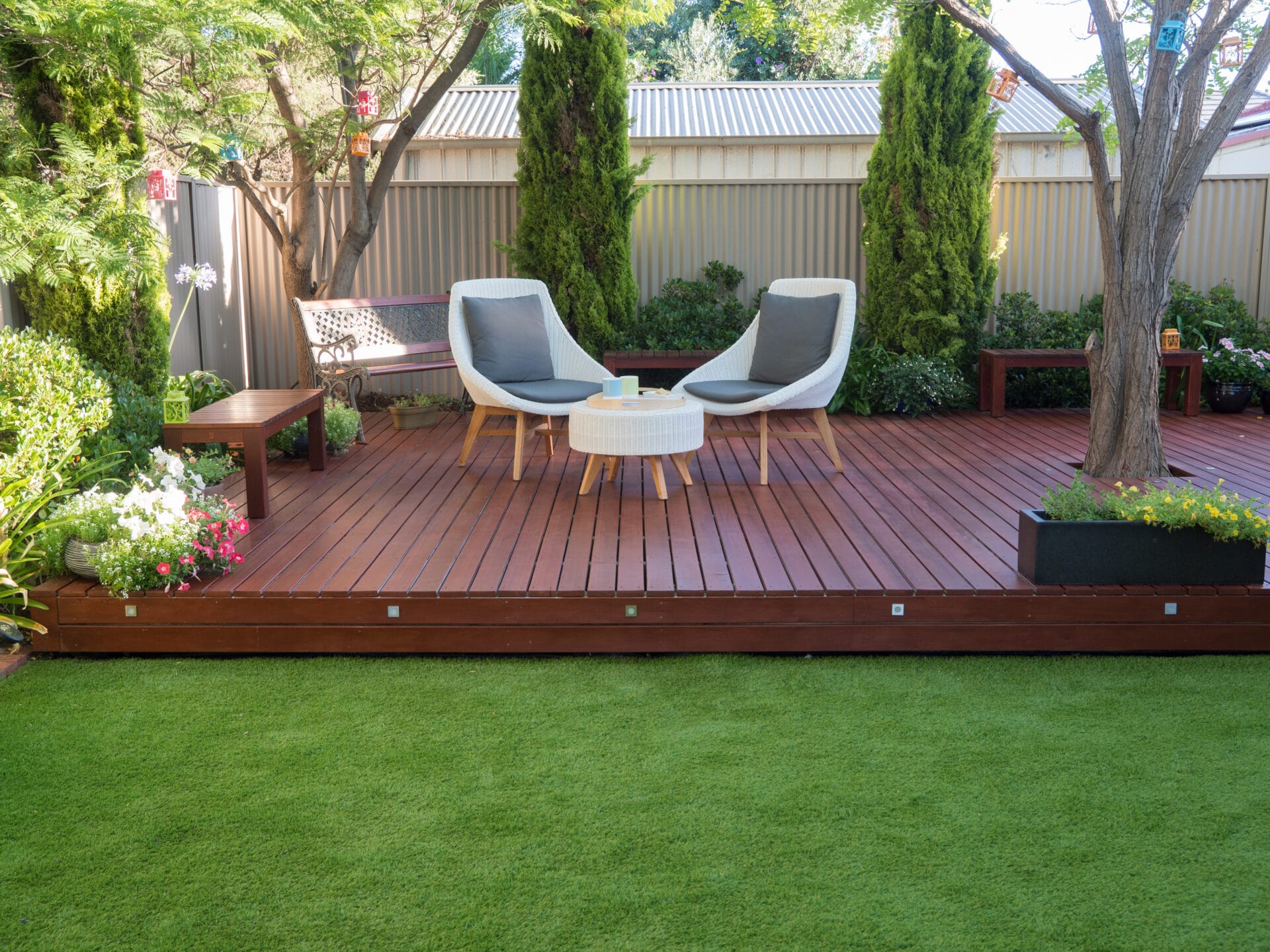 Timber decking gives your backyard a natural look