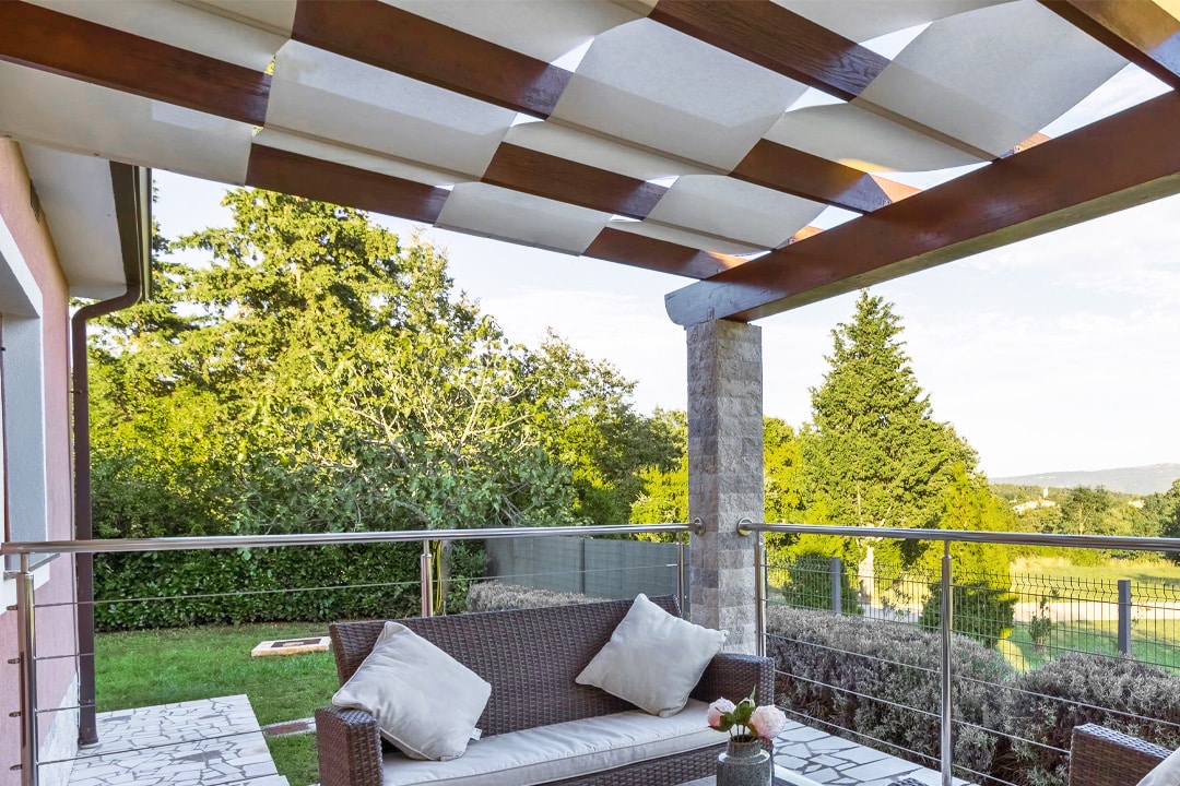 Canopy for backyard privacy