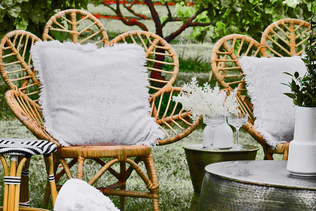 bohemian style outdoor setting