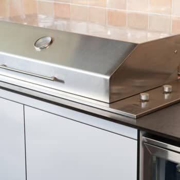 Premium Outdoor Kitchen - Stainless Steel Hood Cooctop