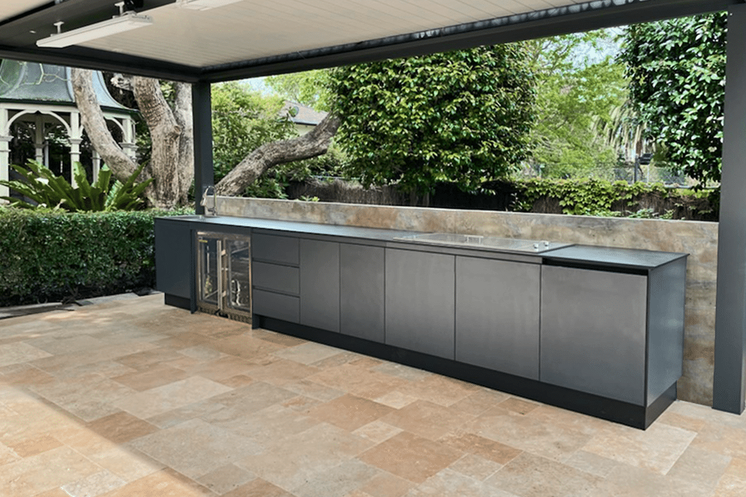 Fully equipped waterproof outdoor kitchen