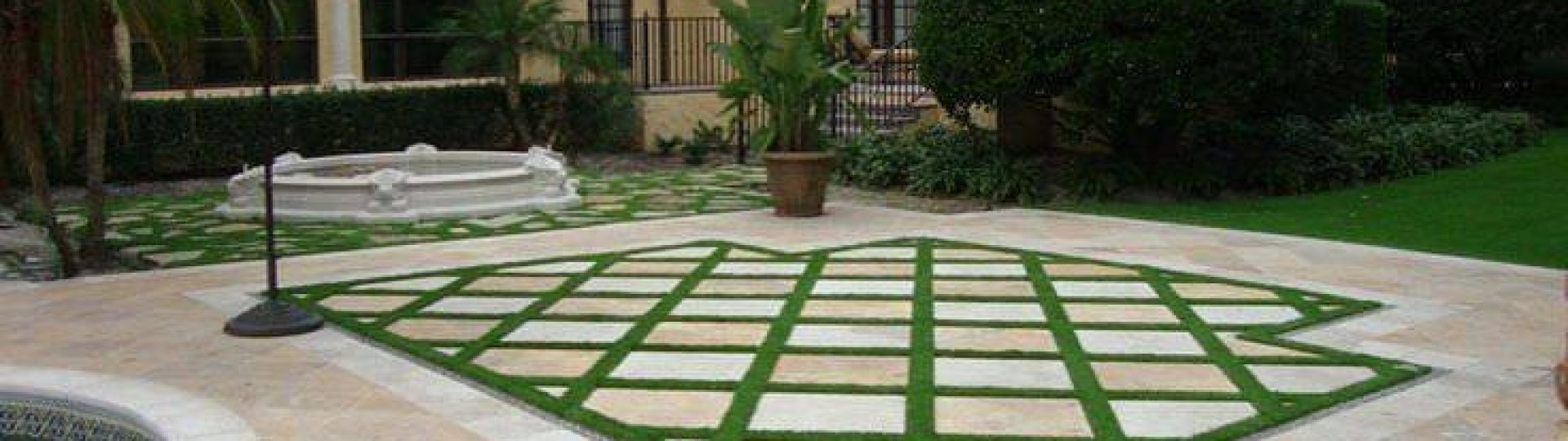 artificial grass paver grouting